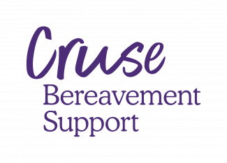 Cruse Bereavement Support logo - purple text reads: "Cruse Bereavement Support"