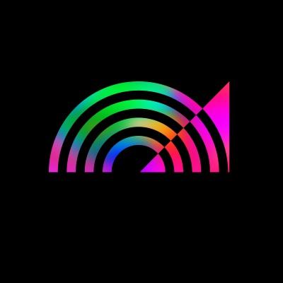 The Rainbow Migration logo shows a rainbow coloured arrow